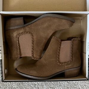Kensie Tan Suede Ankle Booties
